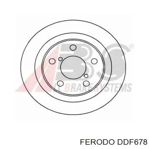 DDF678 Ferodo диск гальмівний задній