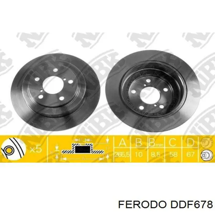 DDF678 Ferodo Дискові гальма