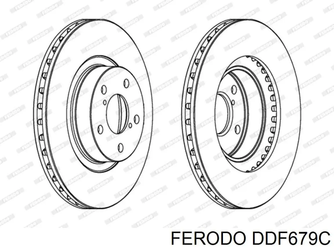 DDF679C Ferodo диск гальмівний передній