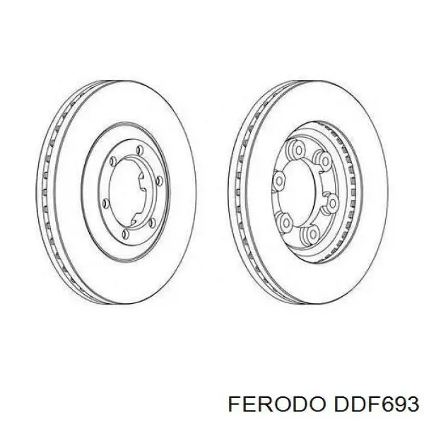 Диск гальмівний передній DDF693 Ferodo