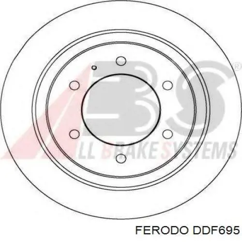 Диск гальмівний задній DDF695 Ferodo