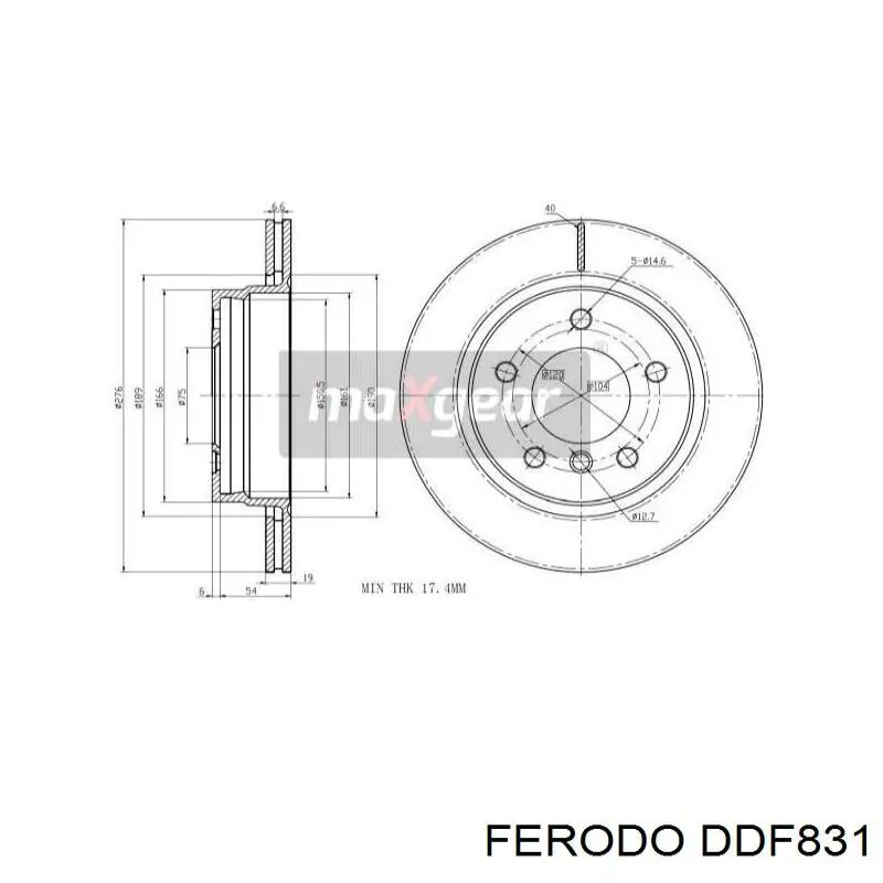 Задні дискові гальма Ferodo DDF831 ціна, від 37.09 USD
