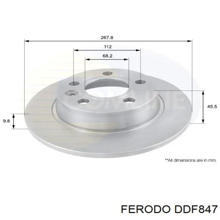 Диск гальмівний задній Ferodo DDF847