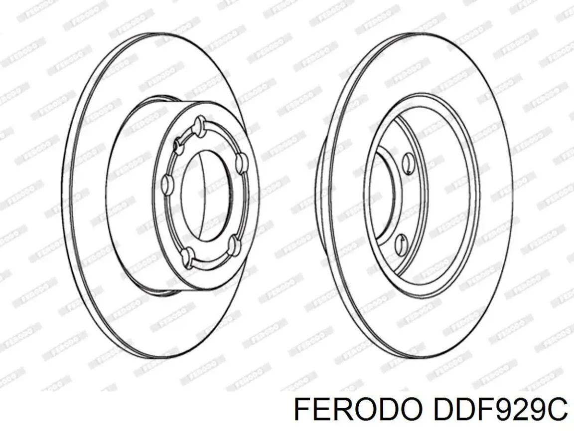 DDF929C Ferodo диск гальмівний задній