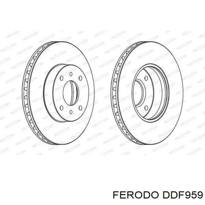 Диск гальмівний передній DDF959 Ferodo