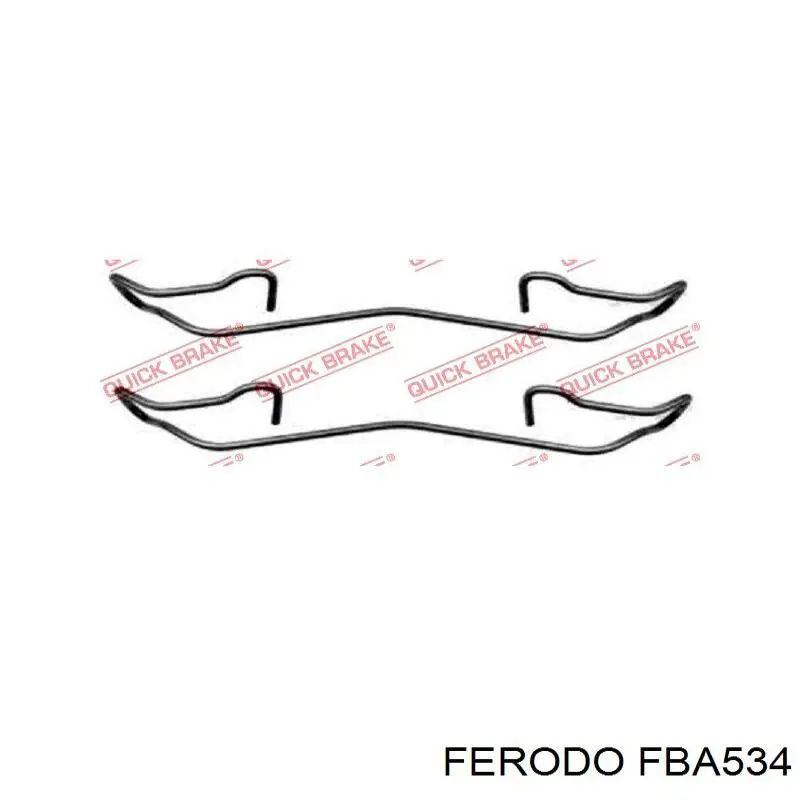 Ремкомплект передніх гальм FBA534 FERODO