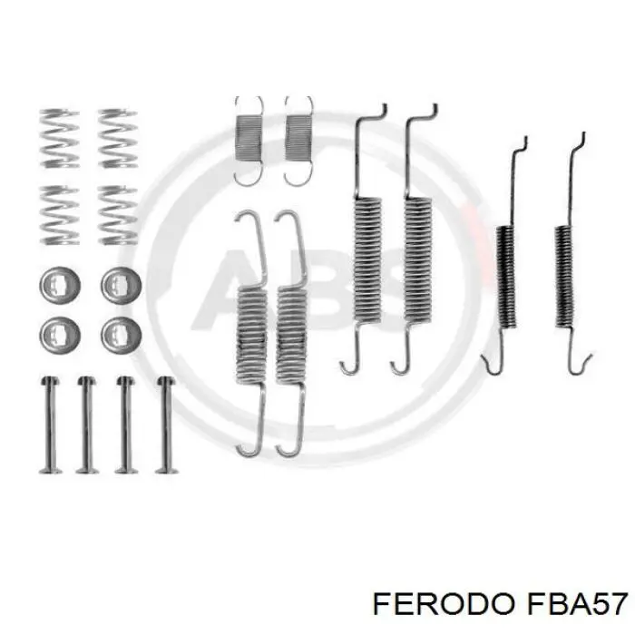 Монтажний комплект задніх барабанних колодок Ferodo FBA57 ціна, від 6.99 USD