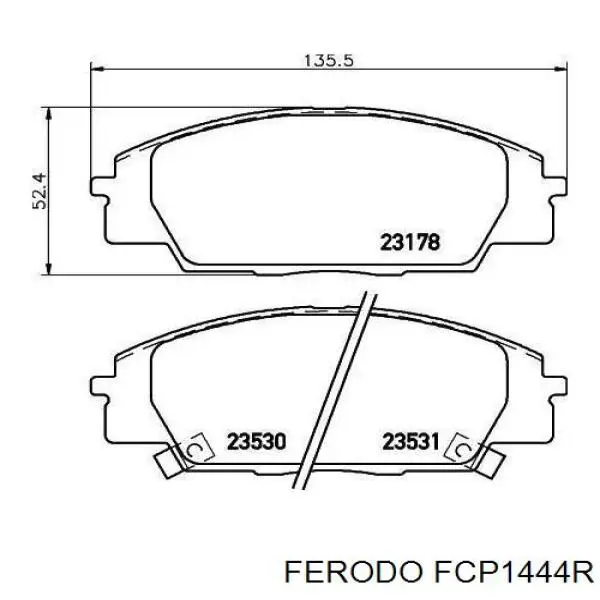 FCP1444R Ferodo колодки гальмівні передні, дискові