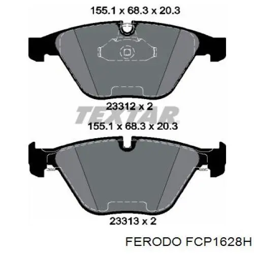  Ferodo FCP1628H ціна, від 281.34 USD