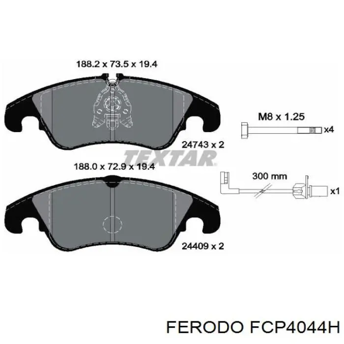  Ferodo FCP4044H ціна, від 409.06 USD