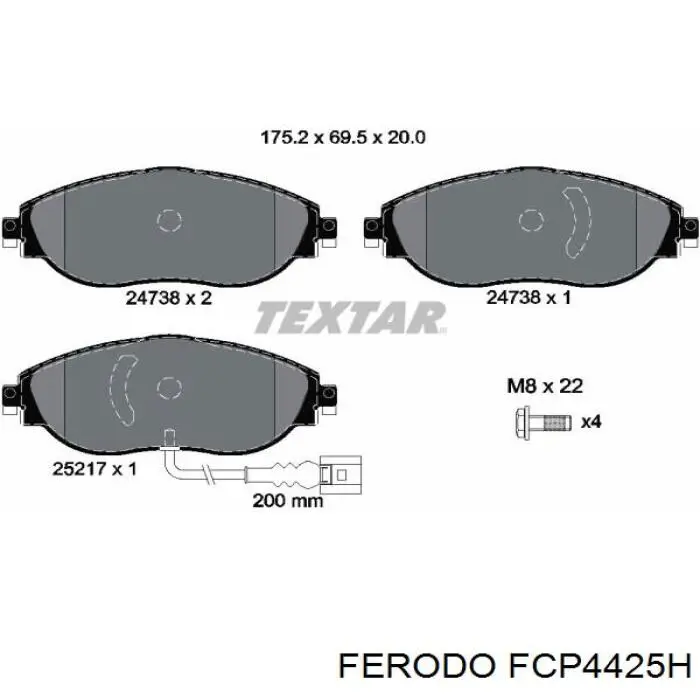 Купити FCP4425H Ferodo 