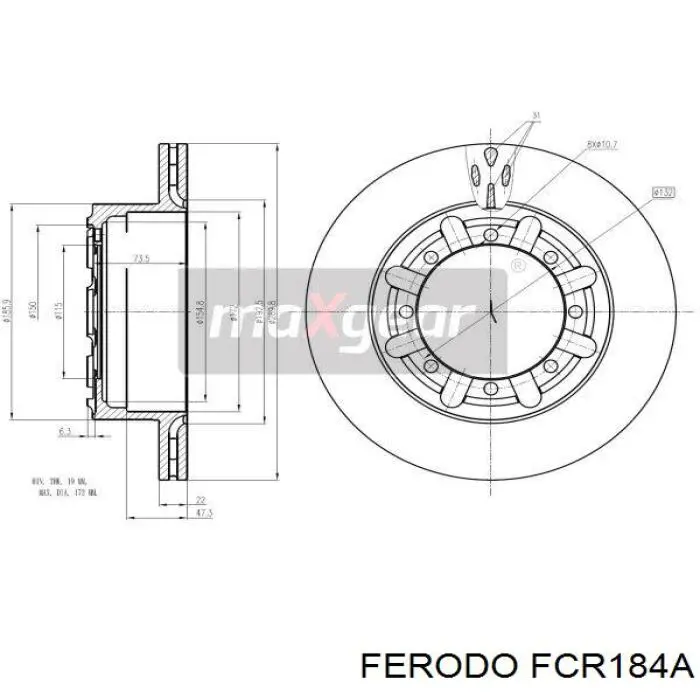 FCR184A Ferodo Дискові гальма