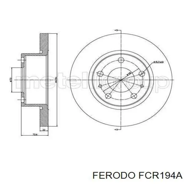 FCR194A Ferodo Гальмо дискове переднє