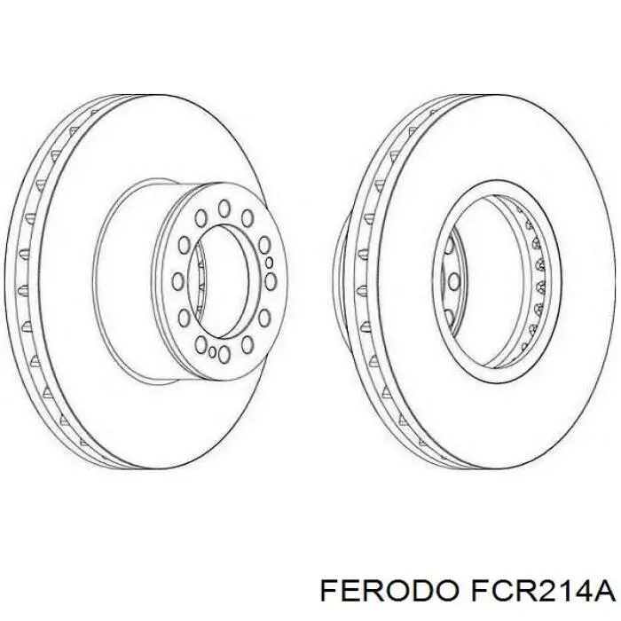 Гальмівні диски передні FCR214A Ferodo