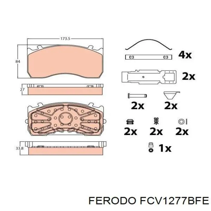 FCV1277BFE Ferodo Передні гальмівні колодки