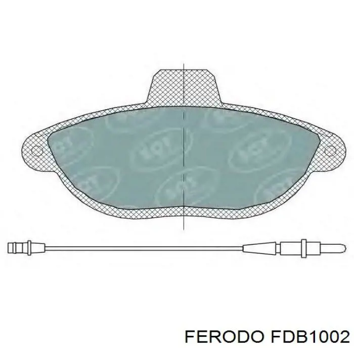 Передні тормозні колодки FDB1002 Ferodo