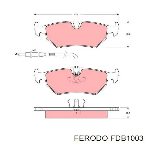 FDB1003 Ferodo колодки гальмові задні, дискові