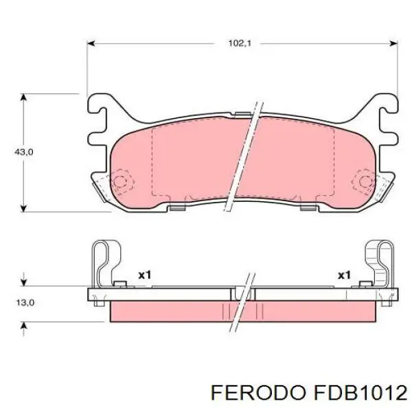 Задні гальмівні колодки Ferodo FDB1012 ціна, від 16.47 USD