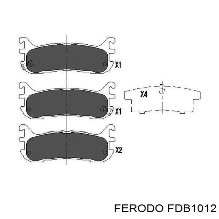 Купити FDB1012 Ferodo Задні колодки