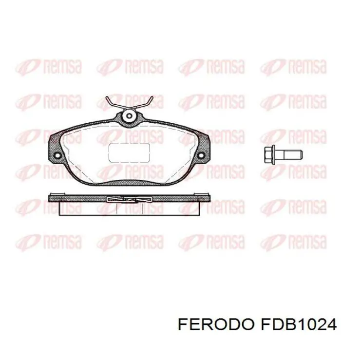 FDB1024 Ferodo колодки гальмівні передні, дискові