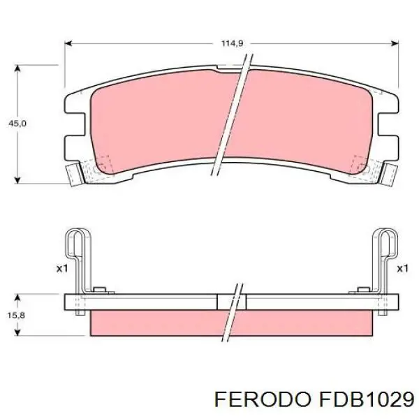 FDB1029 Ferodo колодки гальмові задні, дискові