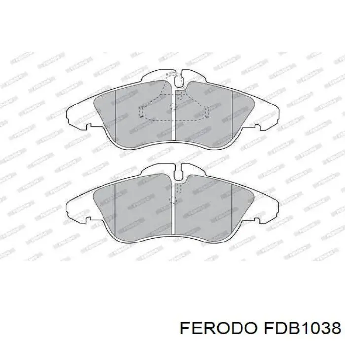 Передні тормозні колодки FDB1038 Ferodo