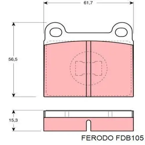 Колодки гальмівні передні, дискові FDB105 Ferodo