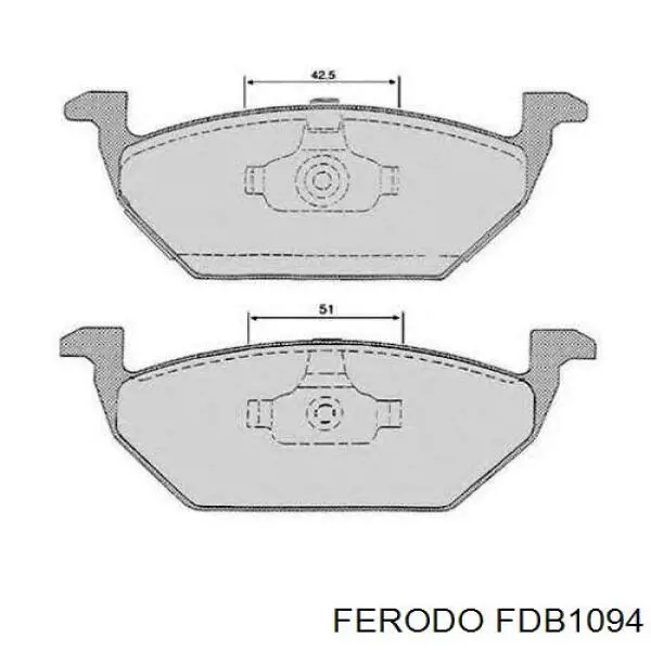 FDB1094 Ferodo колодки гальмівні передні, дискові