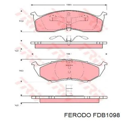 Тормозні колодки Ferodo FDB1098