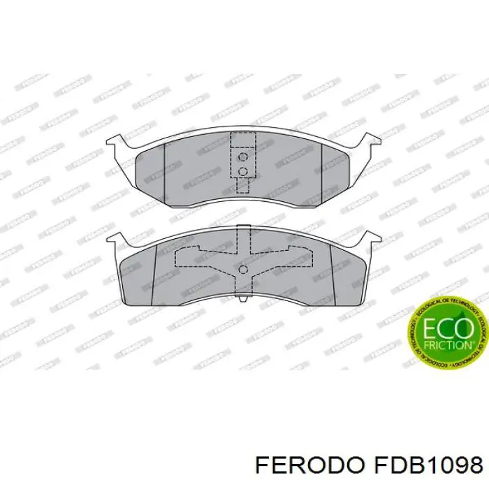 FDB1098 Ferodo колодки гальмівні передні, дискові