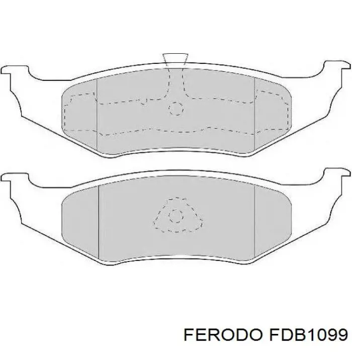 Задні гальмівні колодки FDB1099 Ferodo