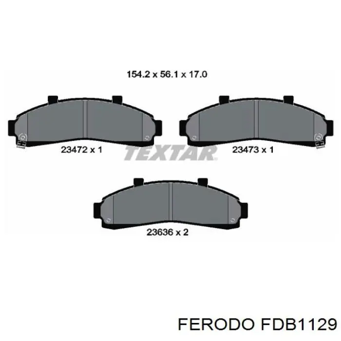 Гальмівні колодки Ferodo FDB1129 ціна, від 28.38 USD