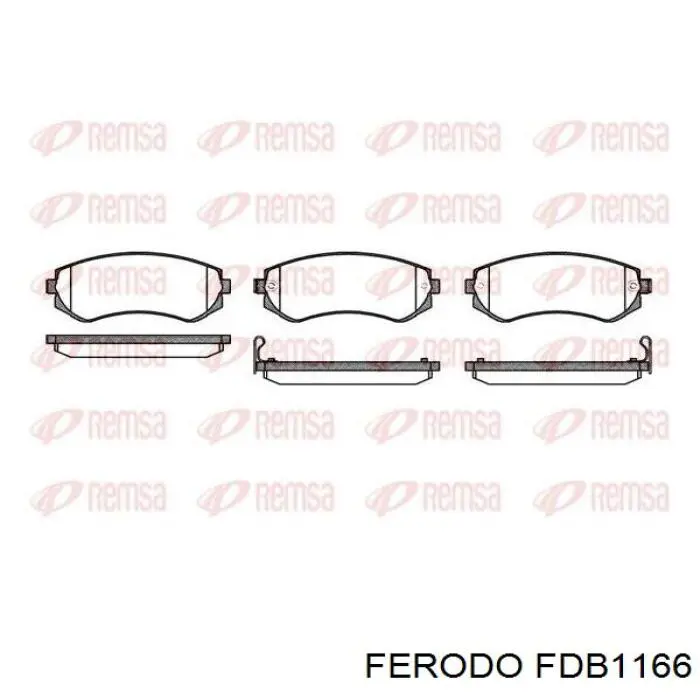 FDB1166 Ferodo колодки гальмівні передні, дискові