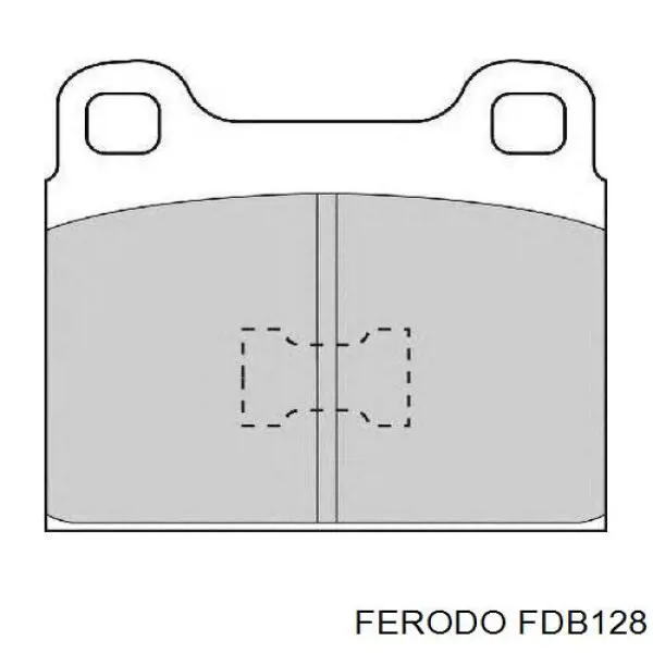 Колодки гальмівні передні, дискові FDB128 Ferodo