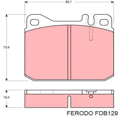 Купити FDB129 Ferodo Колодки гальмівні передні, дискові