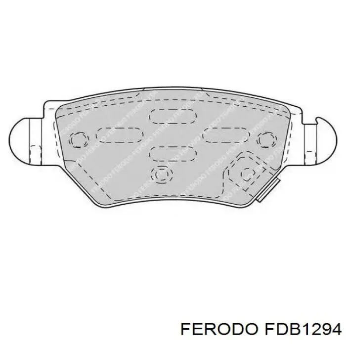 FDB1294 Ferodo Колодки гальмівні задні, дискові