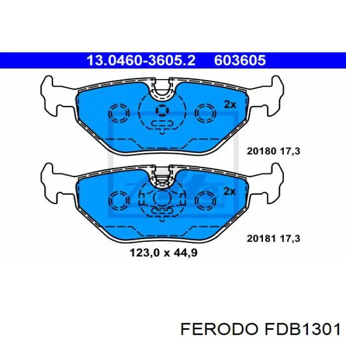 Купити FDB1301 Ferodo Задні колодки