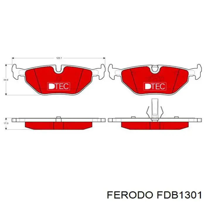 Задні гальмівні колодки Ferodo FDB1301 ціна, від 25.36 USD
