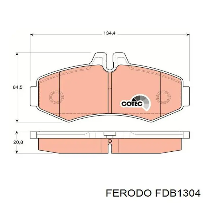 Гальмівні колодки Ferodo FDB1304 ціна, від 18.61 USD