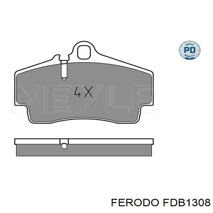 Задні гальмівні колодки FDB1308 Ferodo