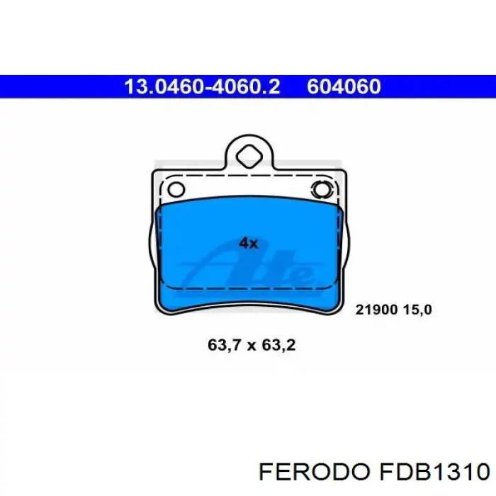 Задні гальмівні колодки Ferodo FDB1310 ціна, від 19.87 USD