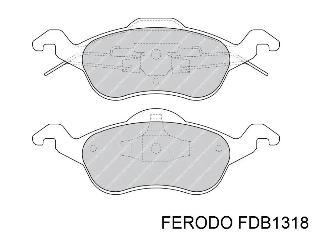 Гальмівні колодки Ferodo FDB1318 ціна, від 23.12 USD