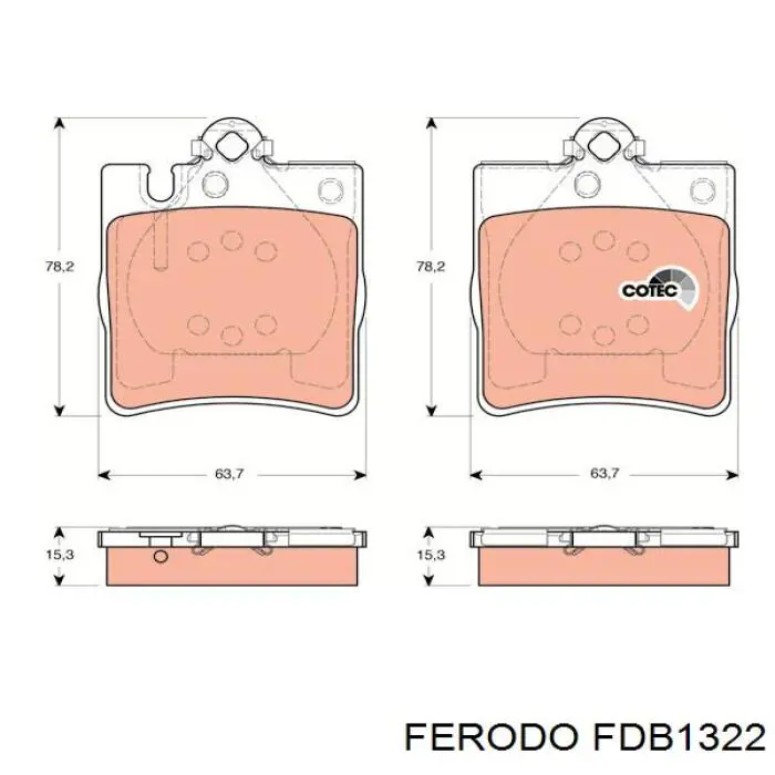 Купити FDB1322 Ferodo Задні колодки