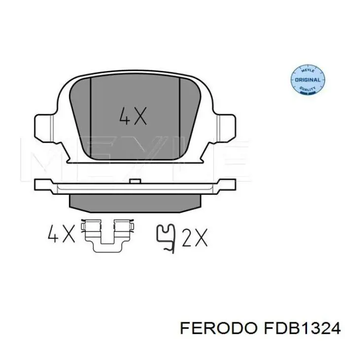 FDB1324 Ferodo колодки гальмові задні, дискові