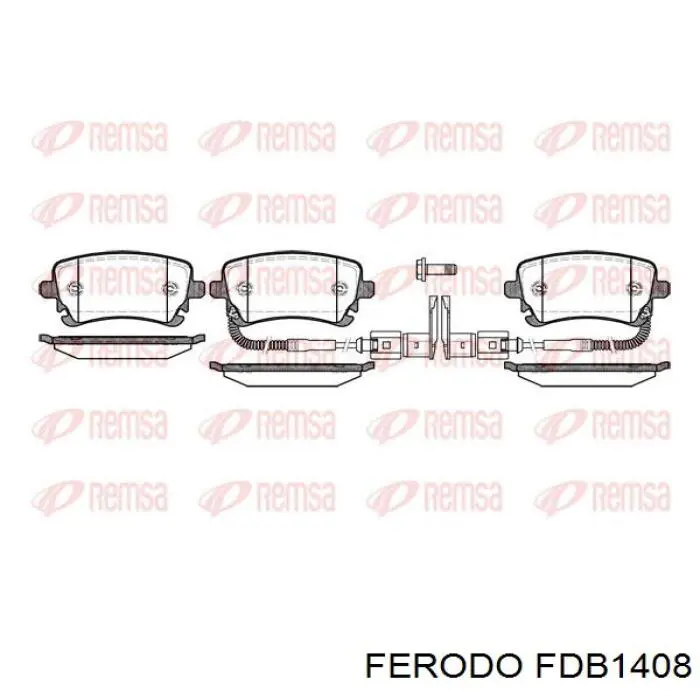 Задні гальмівні колодки Ferodo FDB1408 ціна, від 46.03 USD