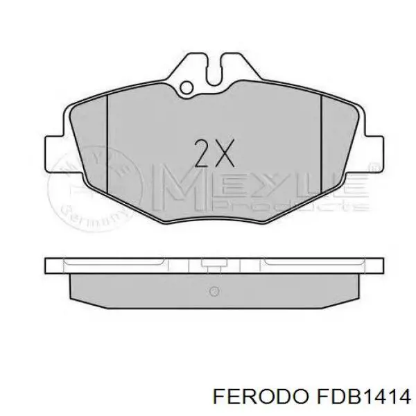Купити FDB1414 Ferodo Колодки гальмівні передні, дискові