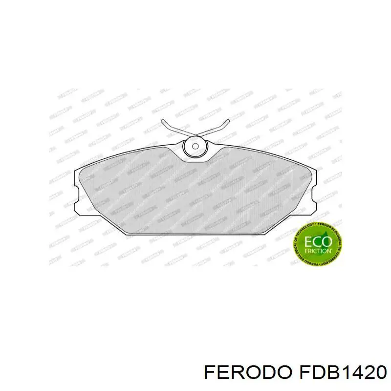 Купити FDB1420 Ferodo Колодки гальмівні передні, дискові