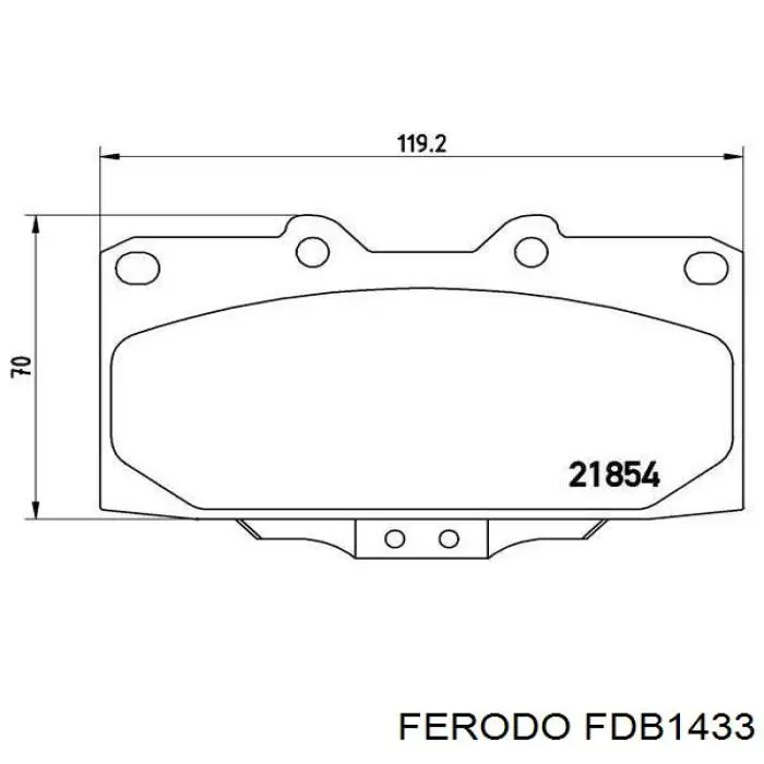 Гальмівні колодки Ferodo FDB1433 ціна, від 37.57 USD
