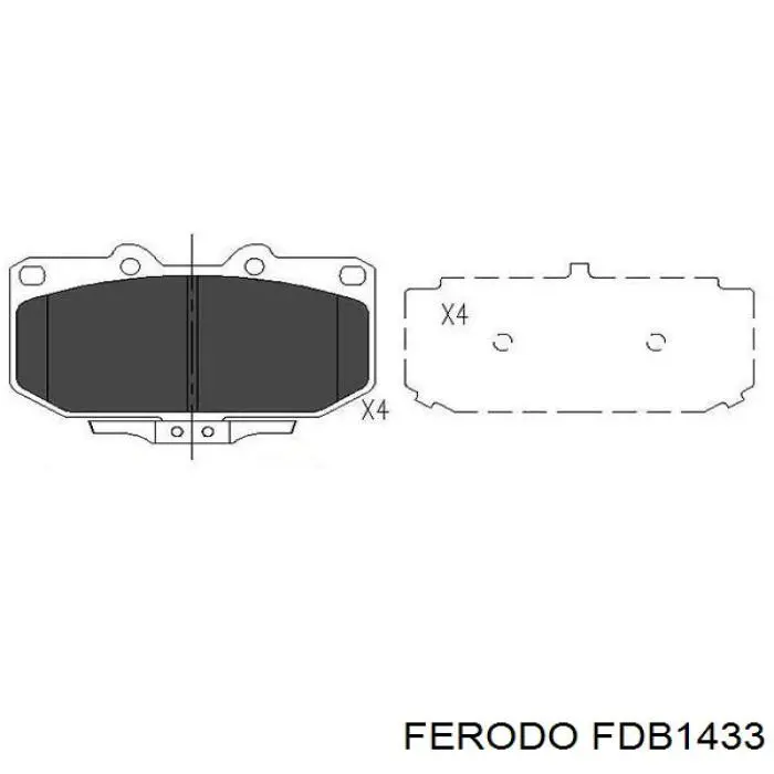 Купити FDB1433 Ferodo Колодки гальмівні передні, дискові