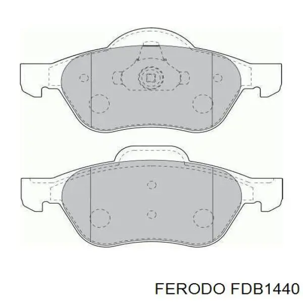 Колодки гальмівні передні, дискові FDB1440 Ferodo